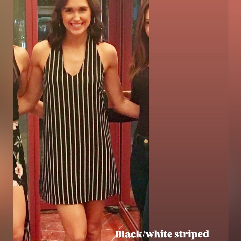 Black/White striped dress